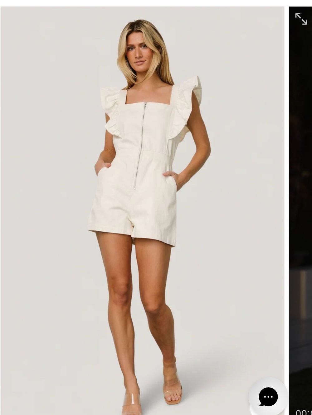 Baltic Born Cream Zip-Front Romper